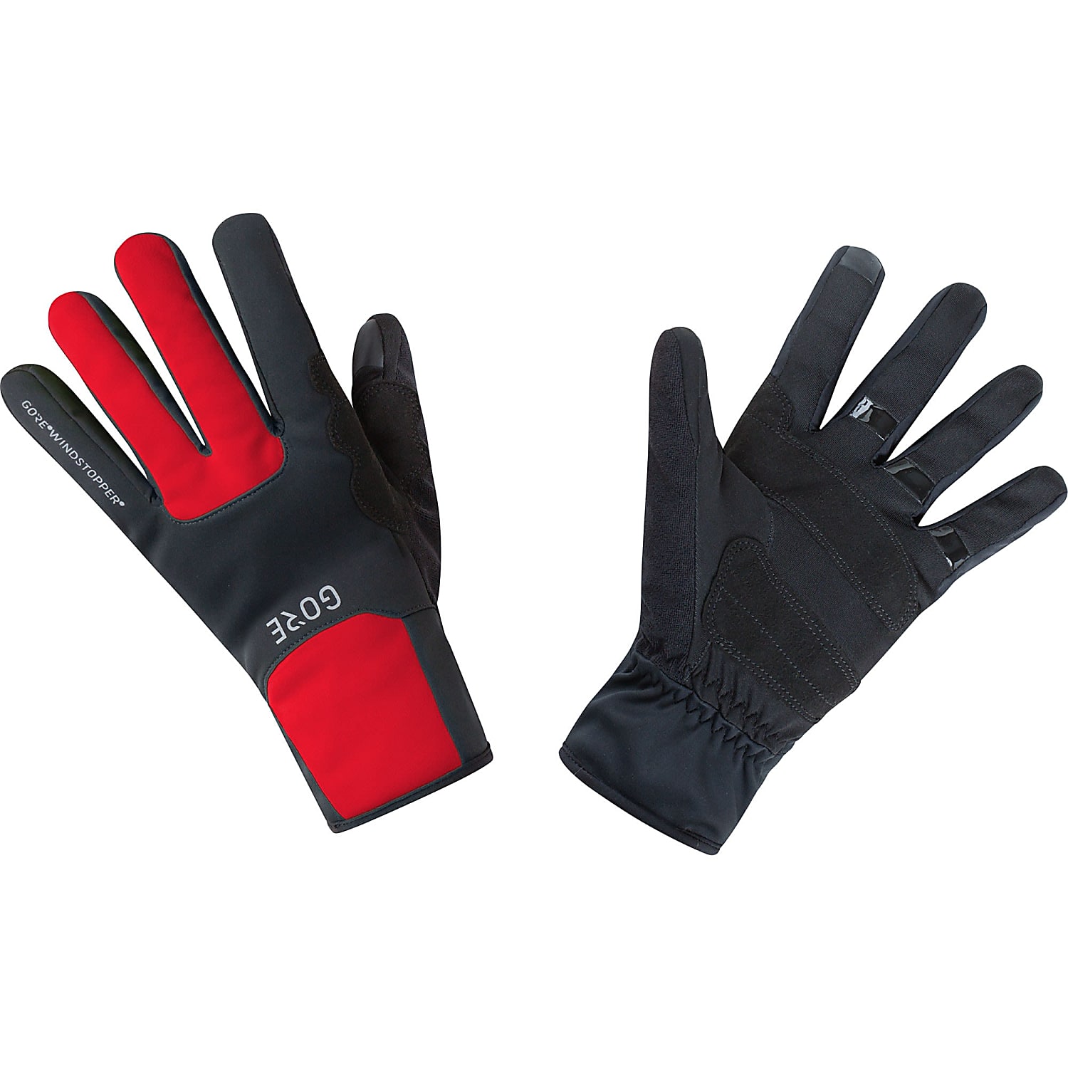 Gore Wear M Gore Windstopper Thermo Gloves Black Red Laufhandschuhe Schwarz Rot