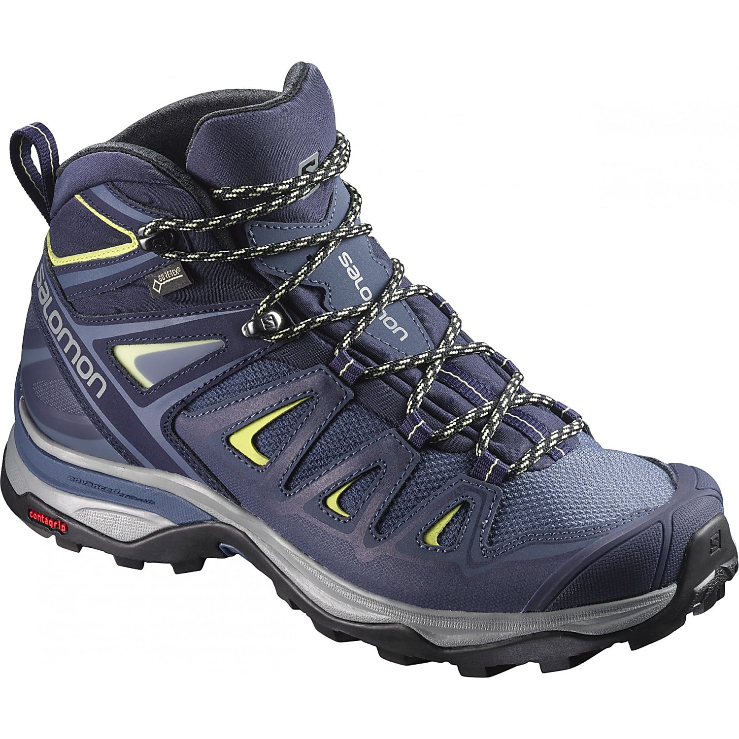 Salomon W X Ultra 3 Mid Gtx Crown Blue Evening Blue Sunny Lime