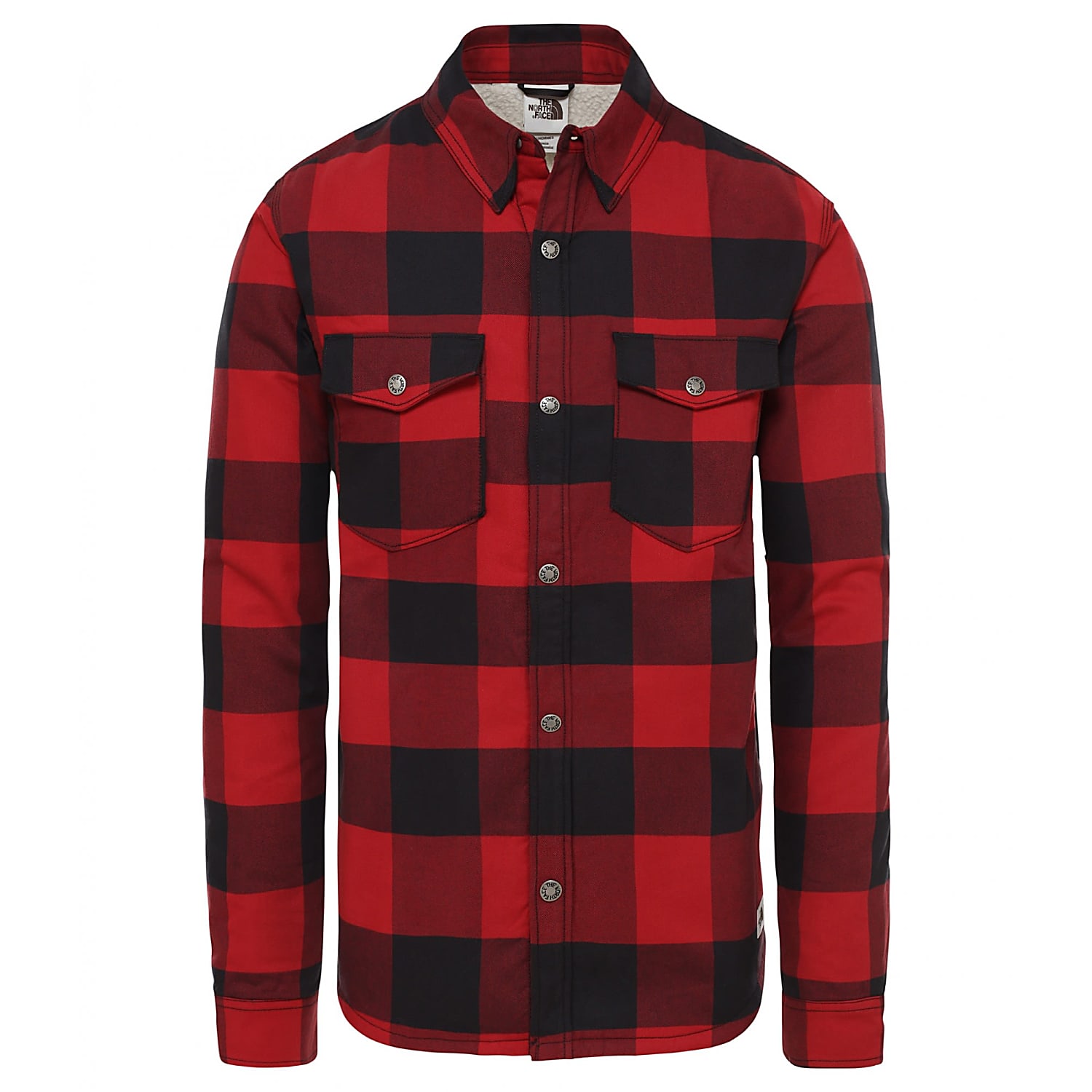 north face red plaid