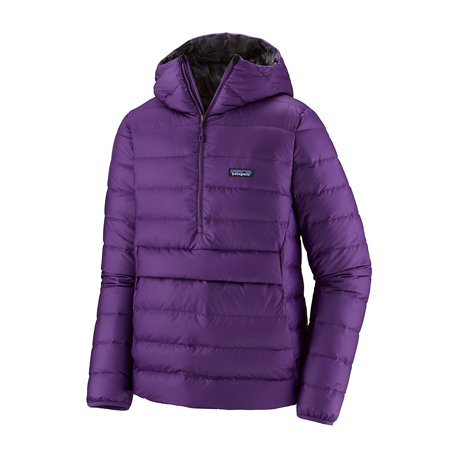 purple and blue patagonia pullover