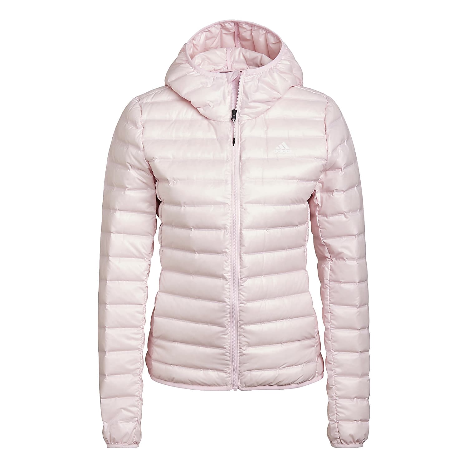 adidas DOWN HOODED JACKET W, Clear Pink - and shipping - www.exxpozed.com