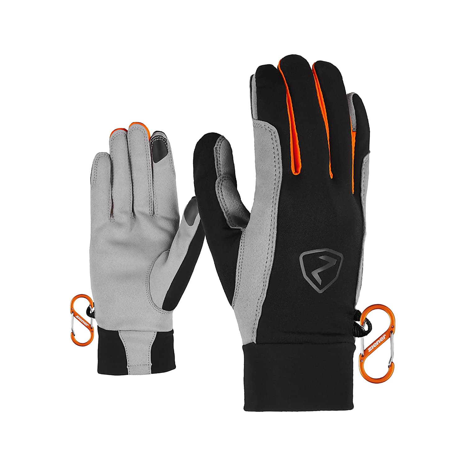 shipping GLOVE, Ziener - and Orange TOUCH cheap GUSTY New Fast - Black