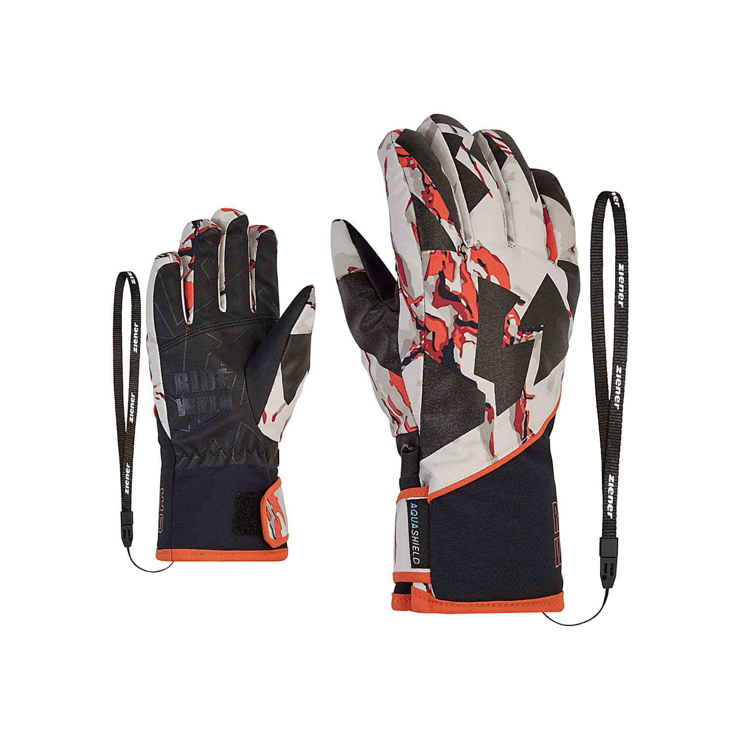 Ziener JUNIOR LIWO AS AW GLOVE, Cliff Print - Fast and cheap shipping