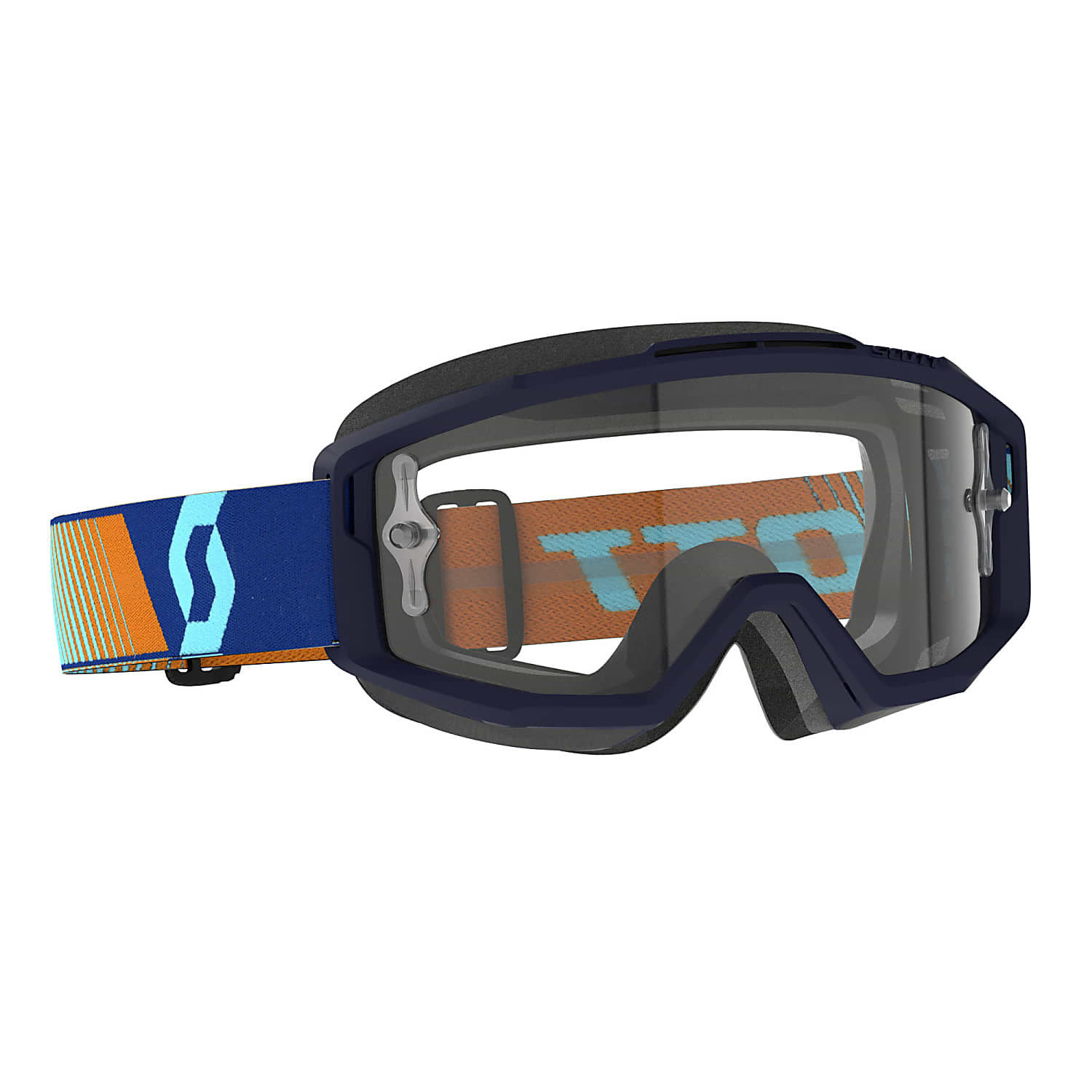 Buy Scott SPLIT OTG GOGGLE Royal Blue Orange Clear Works