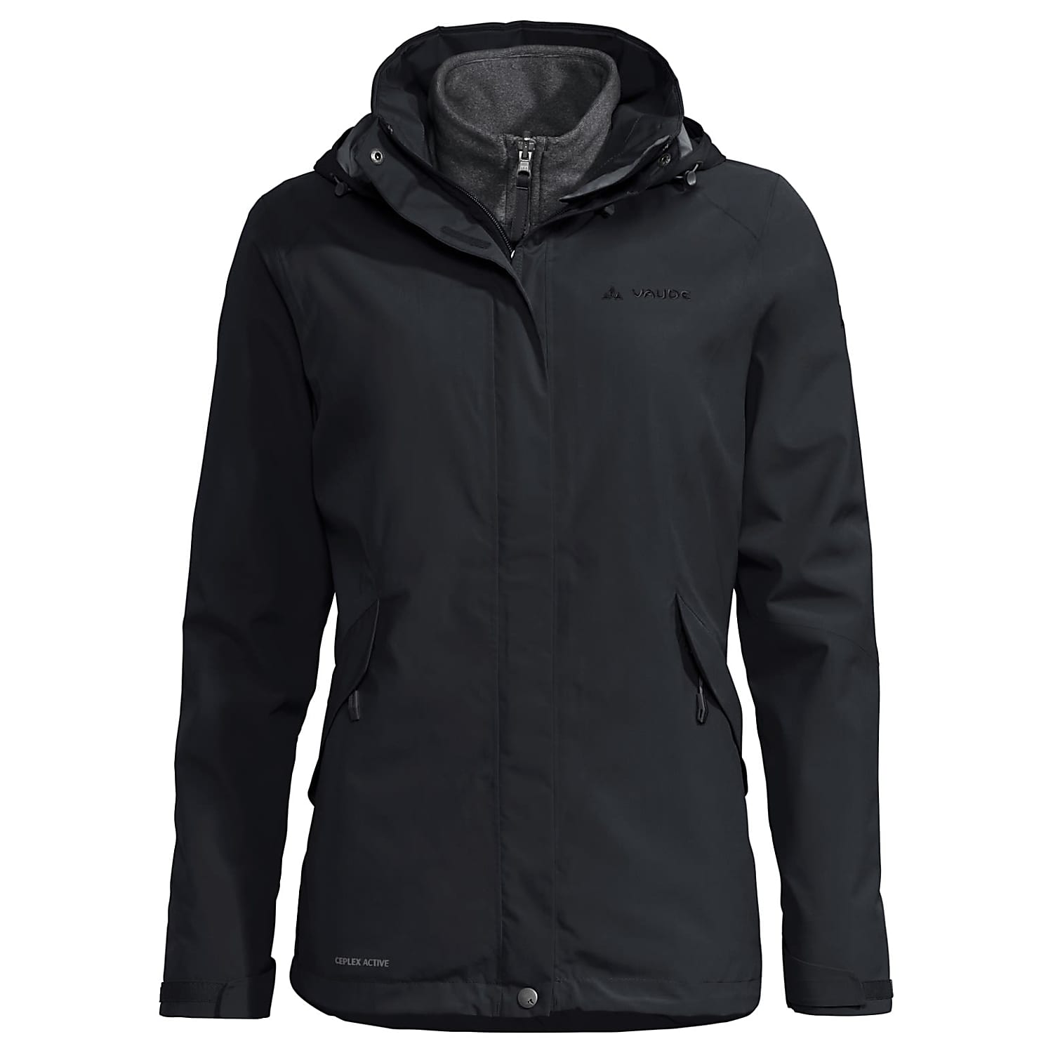 Vaude WOMENS ROSEMOOR 3IN1 JACKET, Black - Fast and cheap shipping