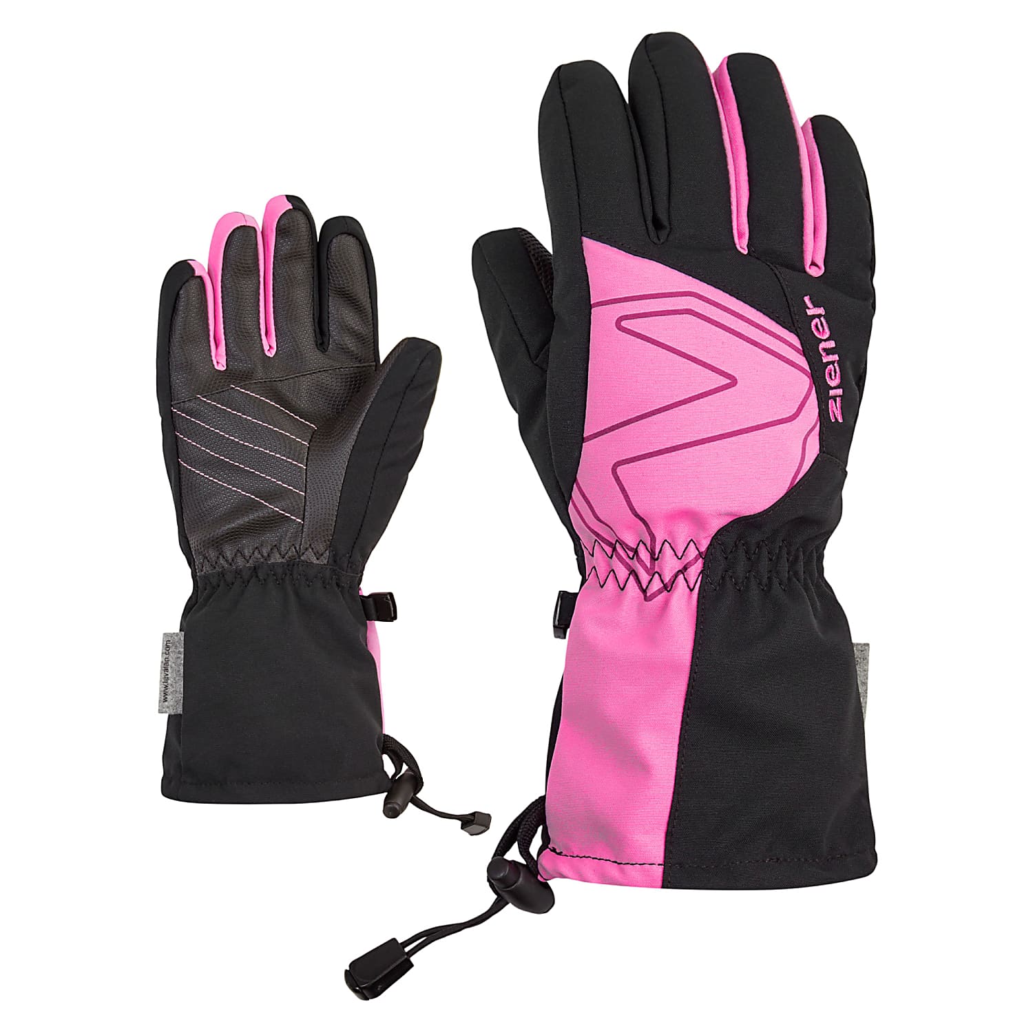LAVAL Fast and JUNIOR Ziener - cheap AW AS shipping Pink Fuchsia GLOVE, Black -