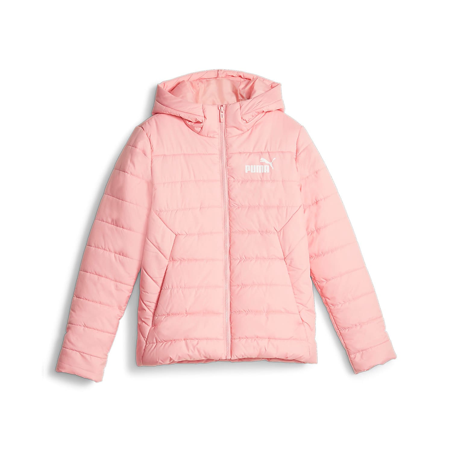Puma BOYS ESS HOODED PADDED JACKET, Peach Smoothie - Fast and cheap  shipping