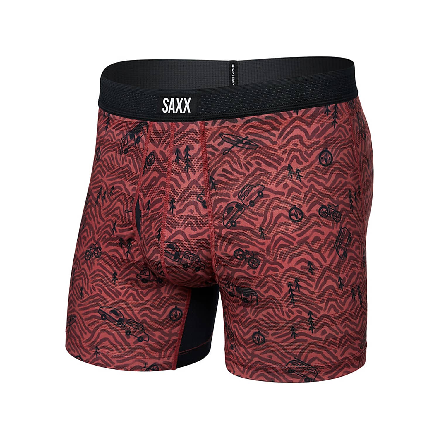 SAXX Kinetic Mesh Boxer Rock/Red