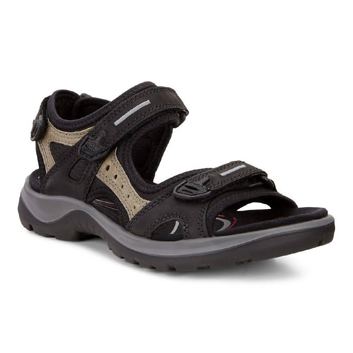 Ecco black sandals womens outlet