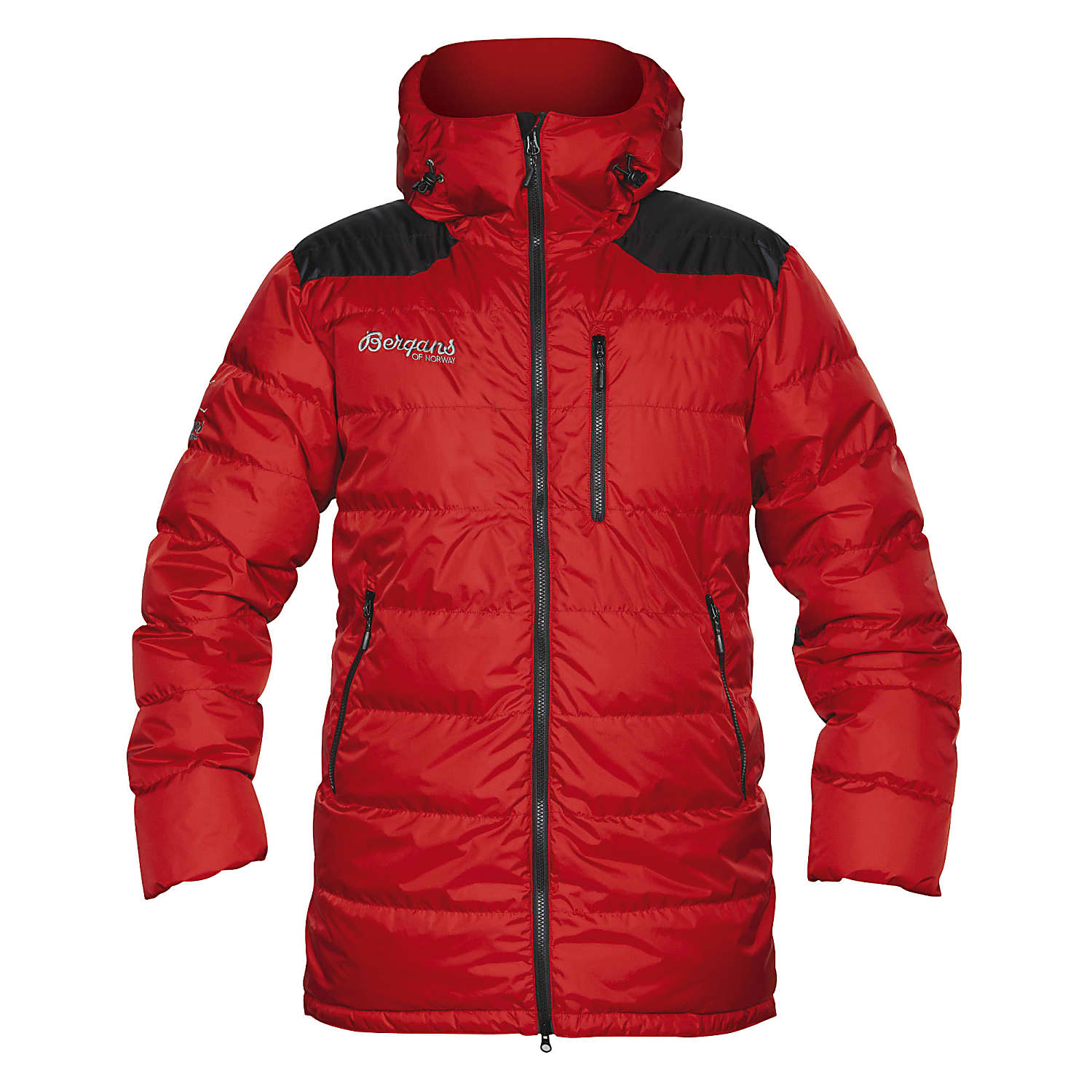 Bergans EXPEDITION DOWN LIGHT PARKA Red Black Fast and cheap shipping www.exxpozed