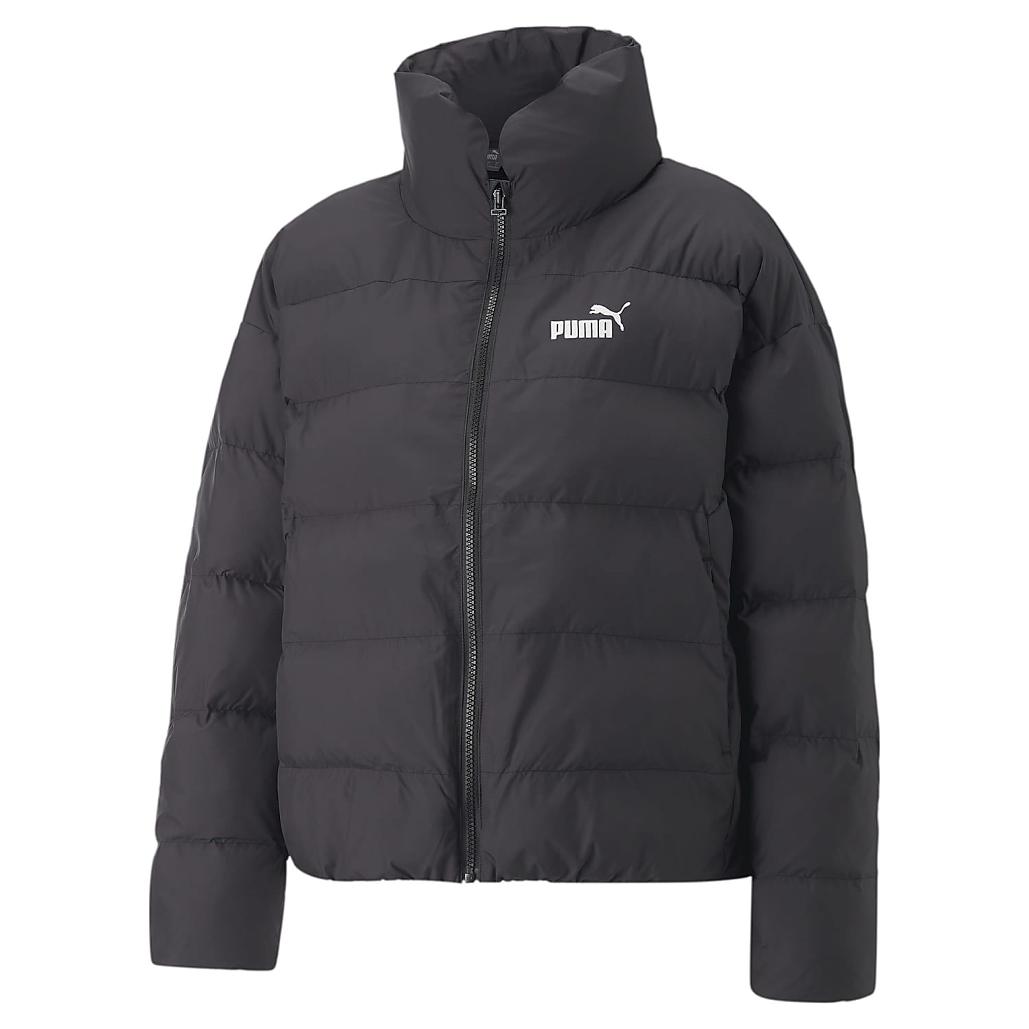 Puma womens essentials long padded coat puma black sales