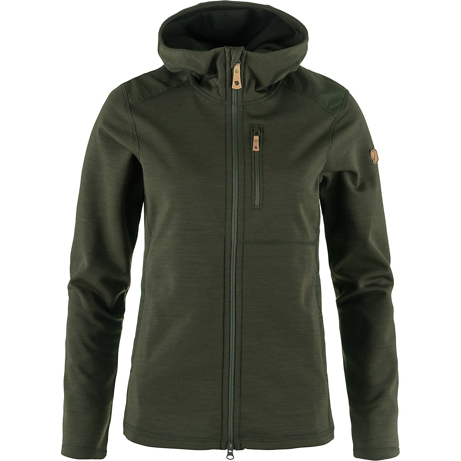 Fjallraven W KEB FLEECE HOODIE Deep Forest Free Shipping starts at 60 www.exxpozed