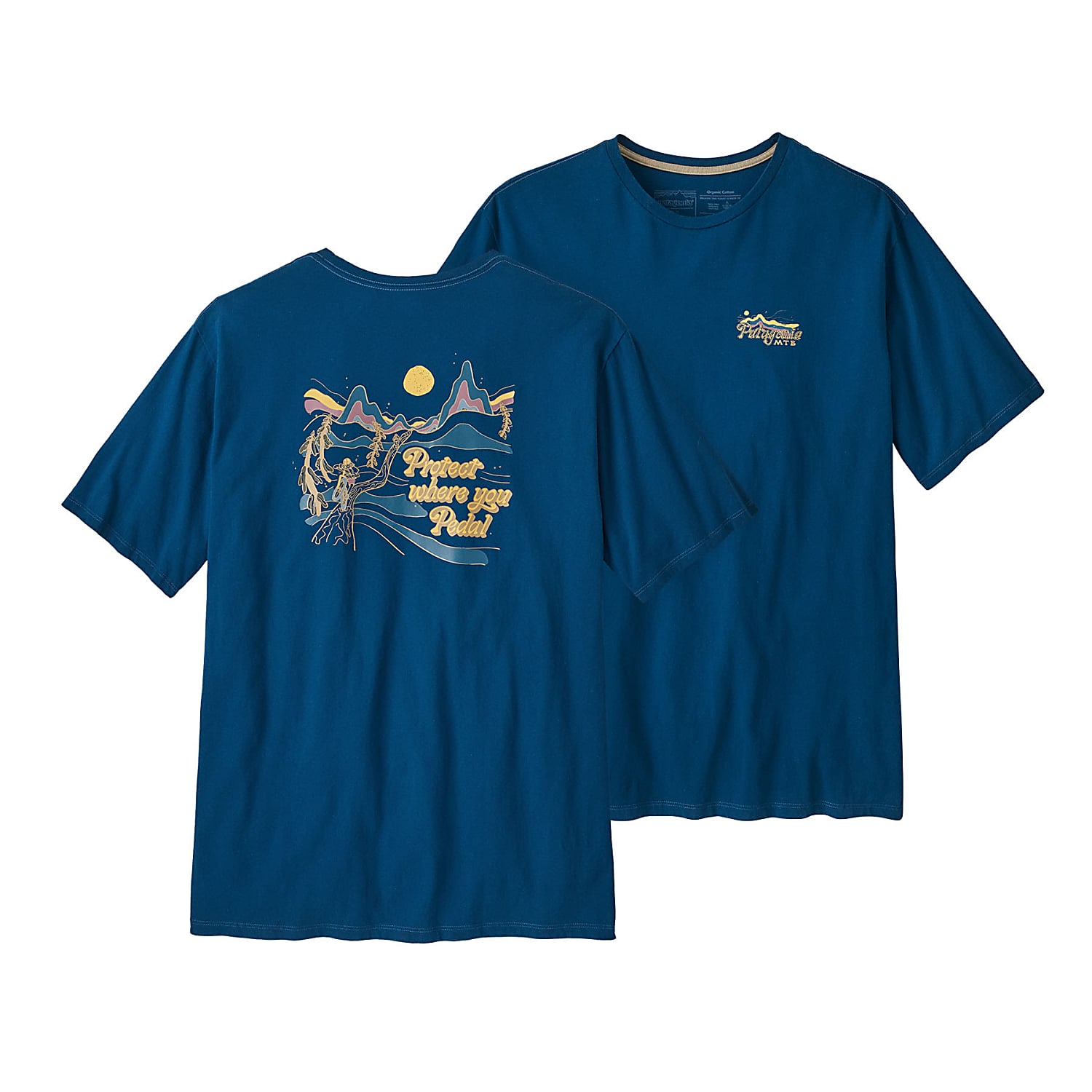 Buy Patagonia M PROTECT PEDAL ORGANIC T SHIRT Lagom Blue online now www.exxpozed