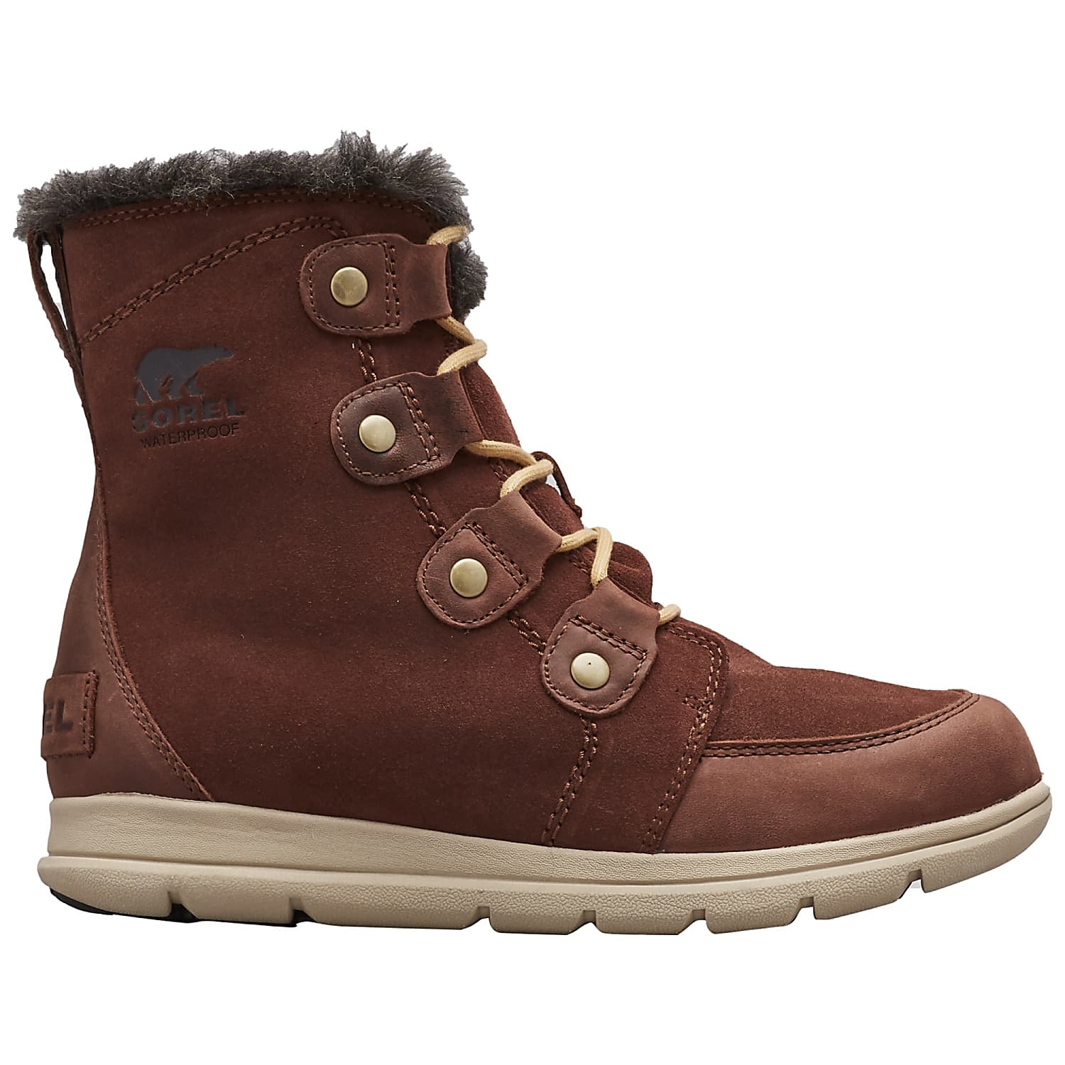Explorer joan waterproof boot with faux fur collar shop