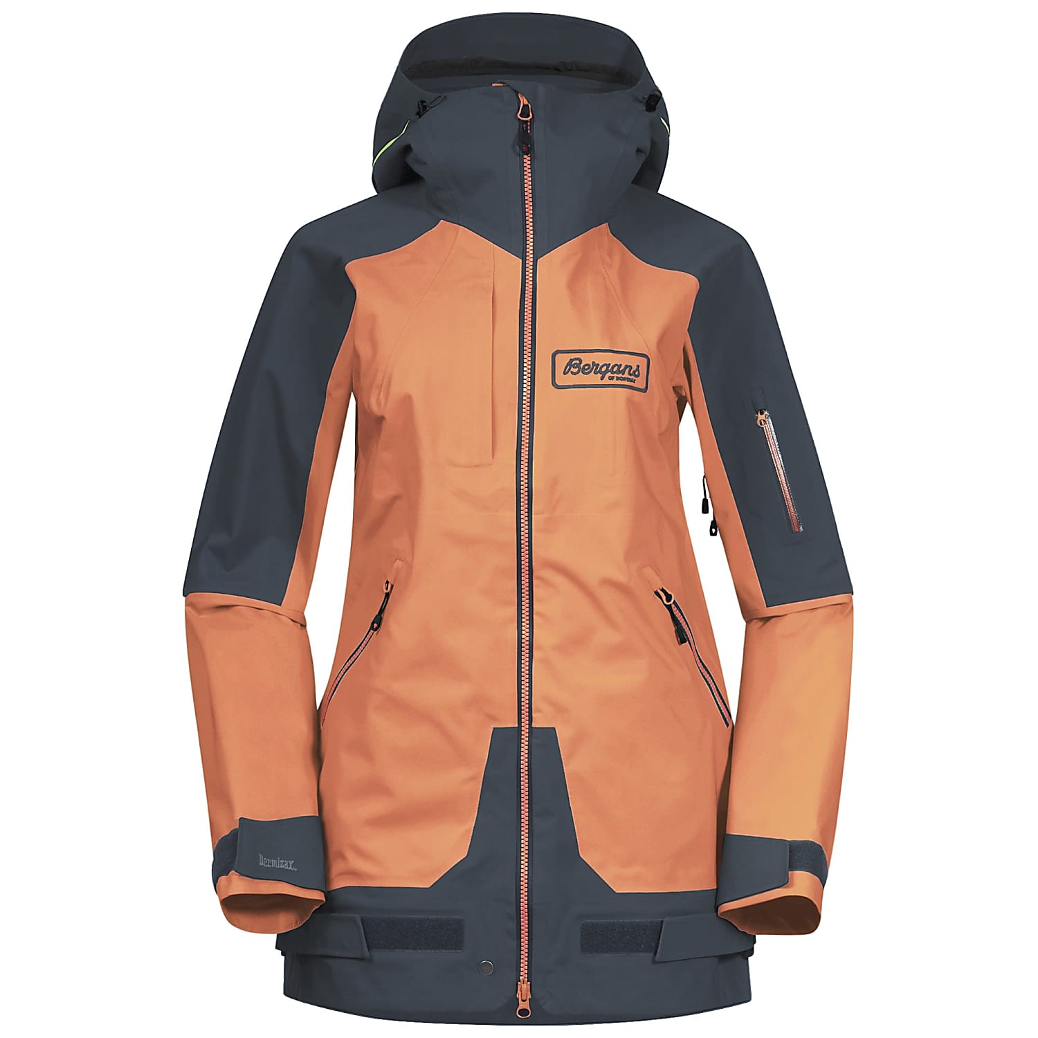 Bergans MYRKDALEN V2 3L W JACKET Cantaloupe Orion Blue Free Shipping starts at 60 www.exxpozed.eu