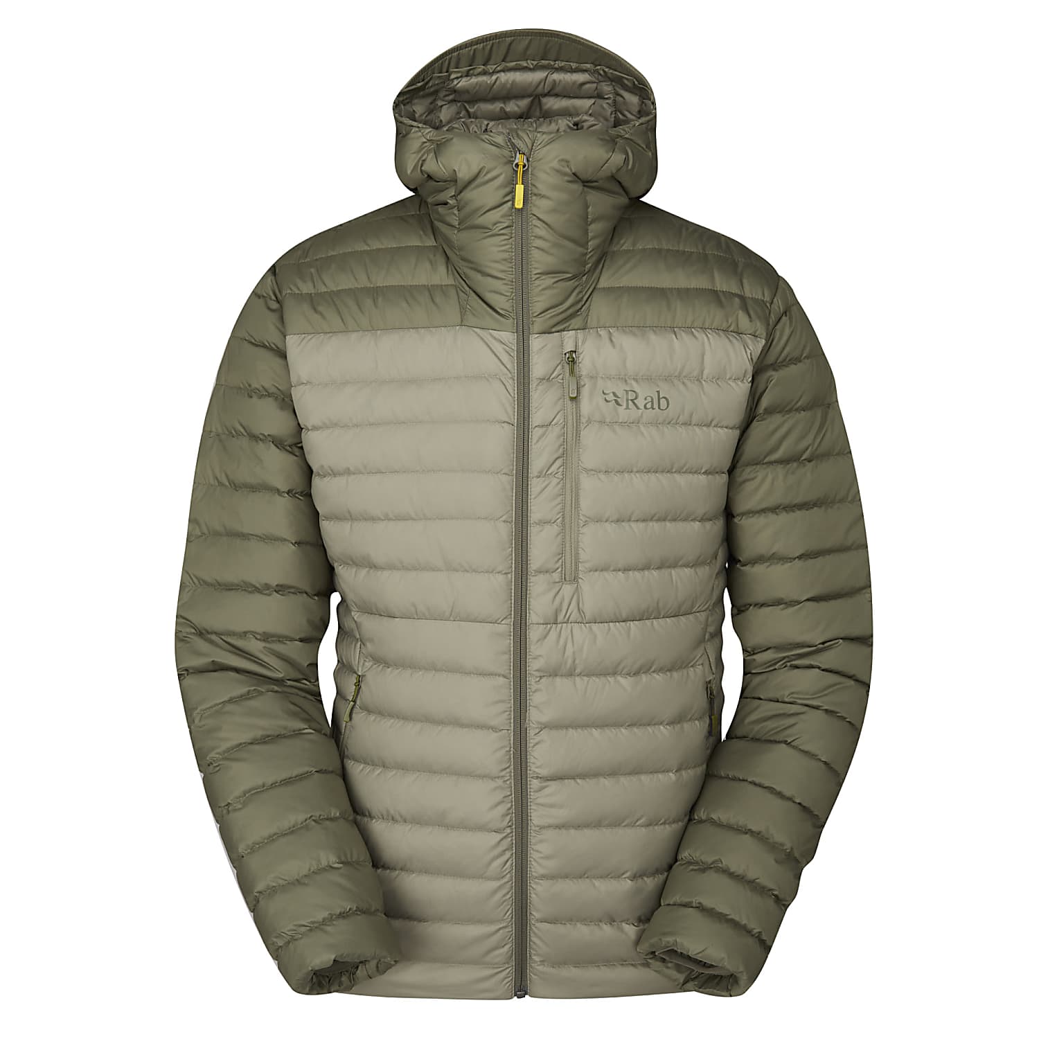 Rab M MICROLIGHT ALPINE JACKET Light Khaki Stone Free Shipping starts at 60 www.exxpozed