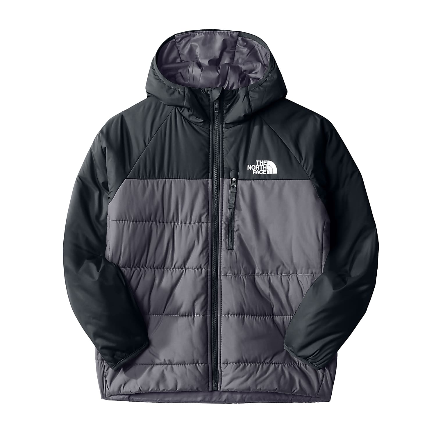 The North Face BOYS REVERSIBLE PERRITO JACKET TNF Black Vanadis Grey Season 2022 Fast and cheap shipping www.exxpozed