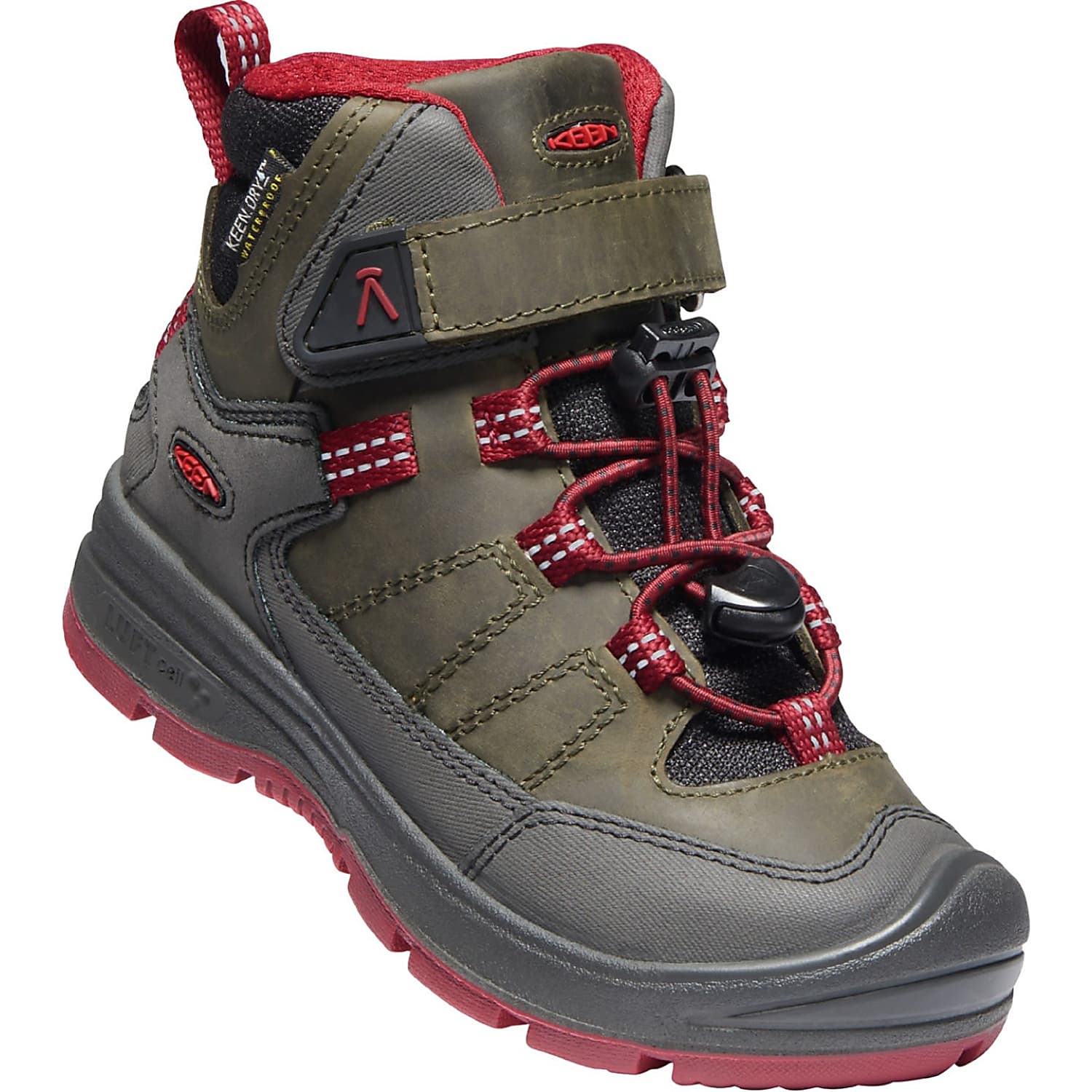 Keen KIDS REDWOOD MID WP Steel Grey Red Dahlia