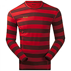 Bergans AKELEIE SHIRT, Dark Maroon - Bright Red Striped