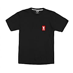 Chrome Industries M VERTICAL RED LOGO TEE, Black - Red