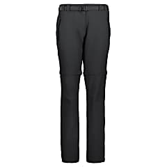 CMP W ZIP OFF PANT STRETCH POLYESTER, Nero