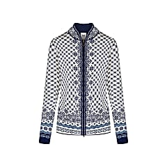 Dale of Norway W SOLFRID JACKET, Offwhite - Electric Storm - Navy