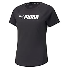 Puma W PUMA FIT LOGO TEE, Puma Black - Puma White