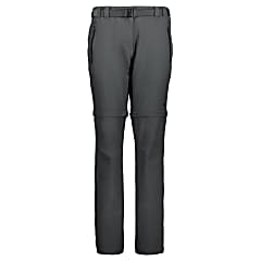 CMP GIRL ZIP OFF PANT STRETCH POLYESTER, Antracite - Nero