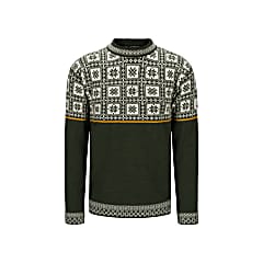 Dale of Norway TYSSOY SWEATER, Dark Green - Offwhite - Mustard