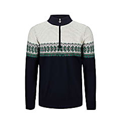 Dale of Norway M HOVDEN SWEATER, Navy - Bright Green - Offwhite