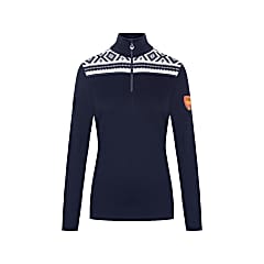 Dale of Norway W CORTINA BASIC SWEATER, Navy - Offwhite