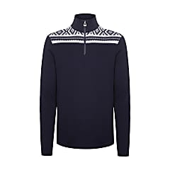 Dale of Norway M CORTINA BASIC SWEATER, Navy - Offwhite