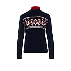 Dale of Norway W TINDEFJELL SWEATER, Navy - Raspberry - Offwhite