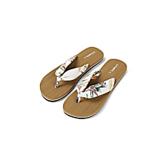 ONeill W DITSY SUN BLOOM SANDALS, White Tropical Flower