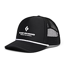 Black Diamond FLAT BILL TRUCKER HAT, Black - Black