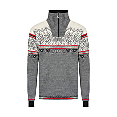 Dale of Norway M VAIL WEATHERPROOF SWEATER, Smoke - Raspberry - Offwhite - Charcoal