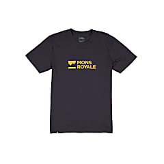 Mons Royale M ICON T-SHIRT, Shale - Mons Logo