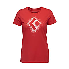 Black Diamond W CHALKED UP 2.0 SS TEE, Coral Red