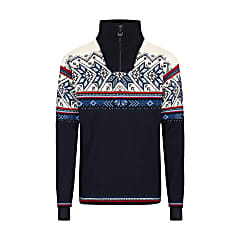 Dale of Norway M VAIL WEATHERPROOF SWEATER, Navy - Red - Offwhite - Indigo