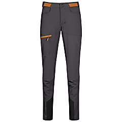 Bergans CECILIE MOUNTAIN SOFTSHELL PANTS, Solid Dark Grey - Cloudberry Yellow