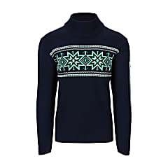 Dale of Norway M TINDEFJELL SWEATER, Navy - Bright Green - Offwhite