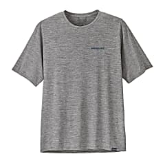 Patagonia M CAP COOL DAILY GRAPHIC SHIRT - WATERS, Boardshort Logo Abalone Blue - Feather Grey