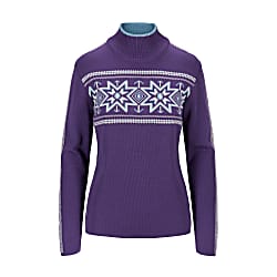 Dale of Norway W PEACE SWEATER, Aubergine - Offwhite - Free