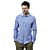 Craghoppers M NOSILIFE ALBERT LONG SLEEVED SHIRT, Sport Blue Check