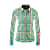 Maier Sports W SANA 2.0 L/S OVERSIZE, Green - Orange Check
