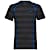 Bergans FJELLRAPP TEE, Black Striped - Athens Blue