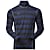 Bergans AKELEIE HALF ZIP, Night Blue Striped - Solid Grey