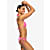 Roxy W TIKI BEACH CLASSICS TIE SIDE TRIANGLE SET, Shocking Pink