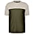 Scott M DEFINED MERINO S/SL TEE, Dust White - Fir Green