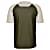 Scott M DEFINED MERINO S/SL TEE, Dust White - Fir Green